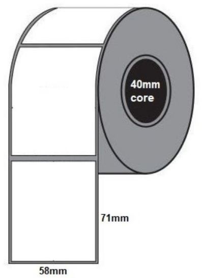 Thermal Scale Labels 58 x 71mm Blank